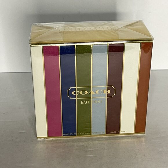 Coach LEGACY Eau de Parfum EDP Spray 1.7 fl oz 50 ml Rare Sealed Rainbow Box NIB - Picture 1 of 4